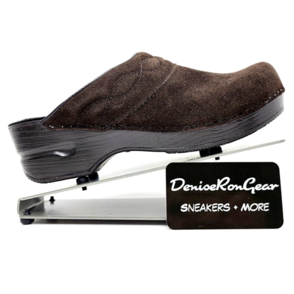 Lands End Womens Wedge Mule Shoes Size US 8B